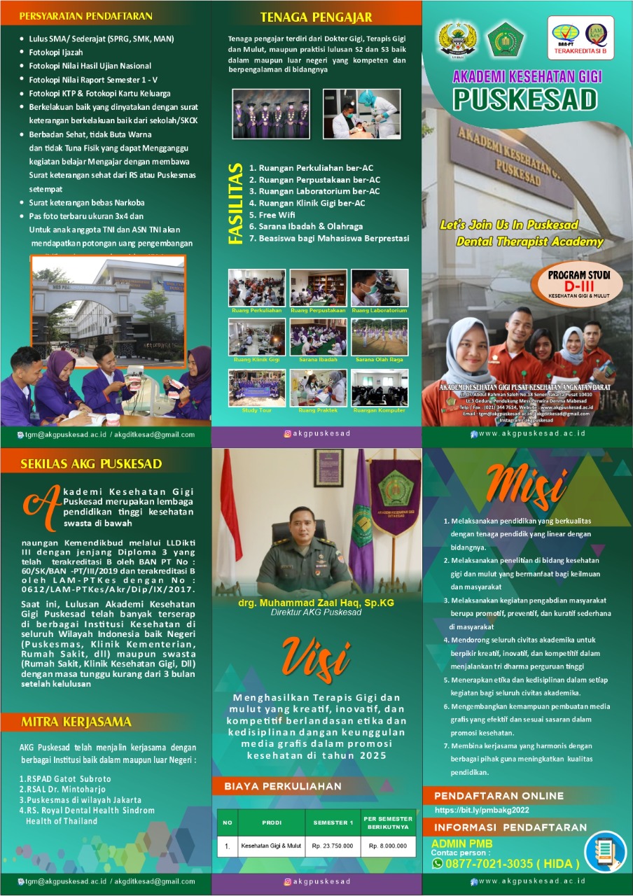 Penerimaan Mahasiswa Baru TA. 2022-2023 - Akademi Kesehatan Gigi (AKG ...